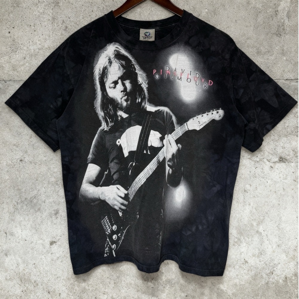 Vintage Liquid Blue Pink Floyd Shirt David Gilmour Tie Dye AOP Tee Medium